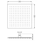 Mexen Cube DR02 termosztátos falsík alatti zuhanyrendszer 30 cm-es esőztetővel, kádtöltő kifolyóval, króm