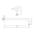 Mexen Kai DR70 termosztátos falsík alatti zuhanyrendszer 25 cm-es esőztetővel, kádtöltő kifolyóval, króm