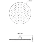 Mexen Kai DR70 termosztátos falsík alatti zuhanyrendszer 25 cm-es esőztetővel, kádtöltő kifolyóval, szálcsiszolt grafit