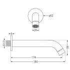 Mexen Kai DR70 termosztátos falsík alatti zuhanyrendszer 30 cm-es esőztetővel, kádtöltő kifolyóval, fehér
