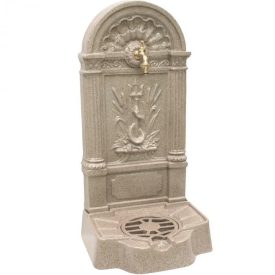   FIRENZE kerti alumínium öntvény álló falikút gránit, tömlővéges réz kerti csappal