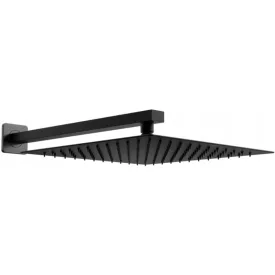   Mexen Slim szögletes esőztető zuhanyfej 30 x 30 cm zuhanykarral, fekete