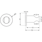 Mexen Kai kerek fali kézizuhany-tartó, króm