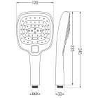 Mexen R-17 3 funkciós kézizuhany, króm-fehér