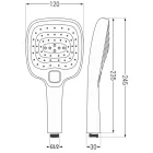 Mexen R-17 3 funkciós kézizuhany, fekete