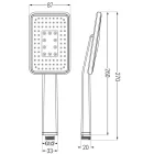 Mexen R-54 1 funkciós kézizuhany, fekete-króm