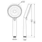 Mexen R-75 3 funkciós kézizuhany, fekete