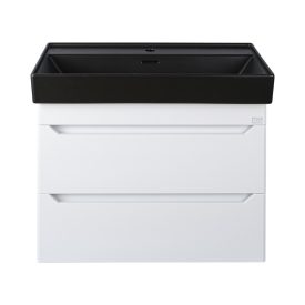   TMP SHARP 80 fali fürdőszobabútor - CeraStyle SHARP FEKETE mosdóval - 80 x 48 cm