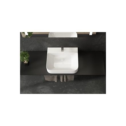 SANOVIT TOP COUNTER 3054 55 cm széles pultra ültethető lekerekített sarkú szögletes mosdótál