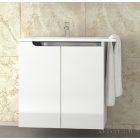 PIRAMIDA EURIDIKA fali függesztett / álló fürdőszobabútor öntött márvány mosdóval 80 cm