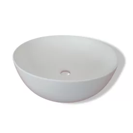   EROS - Top Counter pultra ültethető porcelán mosdó - RAISE - MATT FEHÉR - O - Ø 41 cm