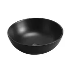 EROS - Top Counter pultra ültethető porcelán mosdó - RAISE - MATT FEKETE - O - Ø 41 cm