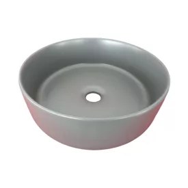   EROS - Top Counter pultra ültethető porcelán mosdó - SIMPLE 8 - MATT SZÜRKE - 36 x 36 x 13 cm