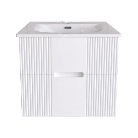 TMP MODENA 60 fali függesztett fürdőszobabútor - SKY E-8099-60 porcelán mosdóval - 61 x 46 cm