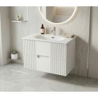 TMP MODENA 75 fali függesztett fürdőszobabútor - SKY E-8099-75 porcelán mosdóval - 75 x 46 cm