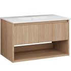 TMP SLIM STRIPE 60 fali függesztett fürdőszobabútor - SKY E-8099-60 porcelán mosdóval - 61 x 46 cm