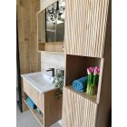 TMP SLIM STRIPE 60 fali függesztett fürdőszobabútor - SKY E-8099-60 porcelán mosdóval - 61 x 46 cm