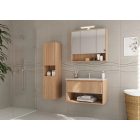 TMP SLIM STRIPE 75 fali függesztett fürdőszobabútor - SKY E-8099-75 porcelán mosdóval - 75 x 46 cm