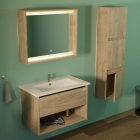 TMP NORD CRAFT 60 fali függesztett fürdőszobabútor - SKY E-8099-60 porcelán mosdóval- 61 x 46 cm