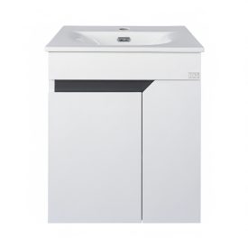   TMP VISION 55 fali függesztett fürdőszobai bútor - SKY E-8099-55 porcelán mosdóval - 55 x 46 cm