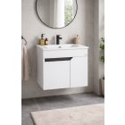 TMP VISION 55 fali függesztett fürdőszobai bútor - SKY E-8099-55 porcelán mosdóval - 55 x 46 cm