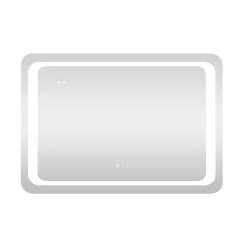   Viva AURA Led TOUCH fürdőszobai tükör - páramenetesítővel - órával - fekvő - 60 x 80 cm