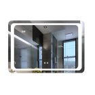 Viva AURA Led TOUCH fürdőszobai tükör - páramenetesítővel - órával - fekvő - 60 x 80 cm