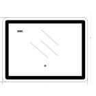 Viva AURA Led TOUCH fürdőszobai tükör - páramenetesítővel - órával - fekvő - 60 x 80 cm