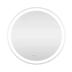   Viva AURA Led TOUCH fürdőszobai tükör - páramenetesítővel - órával - átm. 60 cm