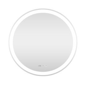   Viva AURA Led TOUCH fürdőszobai tükör - páramenetesítővel - órával - átm. 60 cm