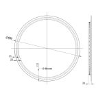 Viva AURA Led TOUCH fürdőszobai tükör - páramenetesítővel - órával - átm. 60 cm