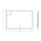 Viva AURA Led TOUCH fürdőszobai tükör - páramenetesítővel - órával - 100 x 70 cm