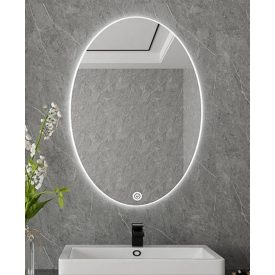   Viva AURA PINO 60 fürdőszoba tükör - érintőkapcsolóval - AMBIENT LED - ELIPSZIS -ÁLLÓ - 60x80 cm