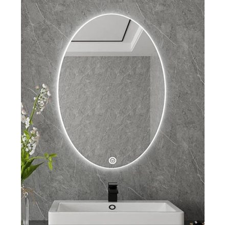 Viva AURA PINO 60 fürdőszoba tükör - érintőkapcsolóval - AMBIENT LED - ELIPSZIS -ÁLLÓ - 60x80 cm