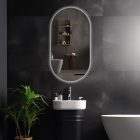 Viva AURA PINO 50 fürdőszoba tükör - érintőkapcsolóval - AMBIENT LED - OVÁLIS - ÁLLÓ - 50x90 cm