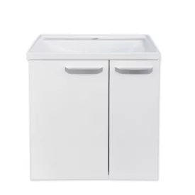   PIRAMIDA EURIDIKA 50L fali / álló fürdőszobabútor öntött műmárvány mosdóval 50 X 38 cm