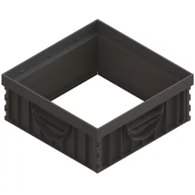 BASE PP akna toldalék – 300×300 mm, fekete, H120 mm