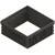 BASE PP akna toldalék – 300×300 mm, fekete, H120 mm