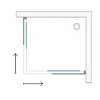 Vela Banyo TMP zuhanykabin - 80 SZÖGLETES - 5 mm víztiszta vízlepergető üveggel - 80 x 80 x 190 cm