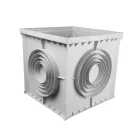 PP BASE akna négyzetes szürke típus I A15-C250 400x400 (8472I-G)