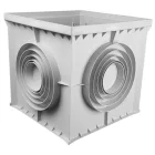 PP BASE akna négyzetes szürke típus I A15-C250 400x400 (8472I-G)