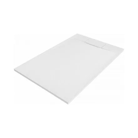 Zuhanytálca - kőhatású, strukturált pala - kompozit ásvány - Viva ES - matt fehér - 80 x 100 x 3 cm