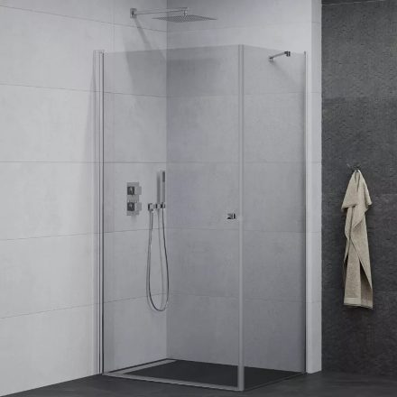 Mexen Pretoria Aszimmetrikus nyílóajtós zuhanykabin 6 mm vastag vízlepergető biztonsági üveggel, 190 cm magas