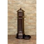 PISA kerti alumínium öntvény állókút kalapácslakk bronz, külső menetes réz kerti csappal