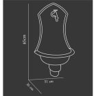 SIENA kerti alumínium öntvény falikút antikolt ezüst, tömlővéges réz kerti csappal