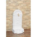 FIRENZE kerti alumínium öntvény álló falikút fehér, tömlővéges réz kerti csappal