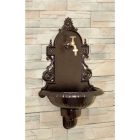 VERONA kerti alumínium öntvény falikút kalapácslakk bronz, tömlővéges réz kerti csappal