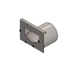 INOX végzáró lap rozsdamentes típus A csonk DN100 folyóka LN100 130x160x149 (992330)
