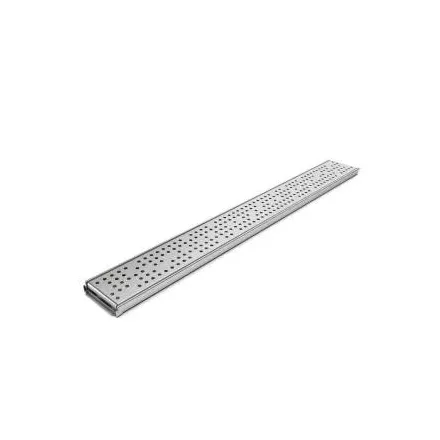 STAINLESS inox zuhany/erkély vízelvezető – LN110, H20 mm, inox rács