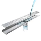 STAINLESS inox zuhany/erkély vízelvezető – LN110, lejtős H23 mm